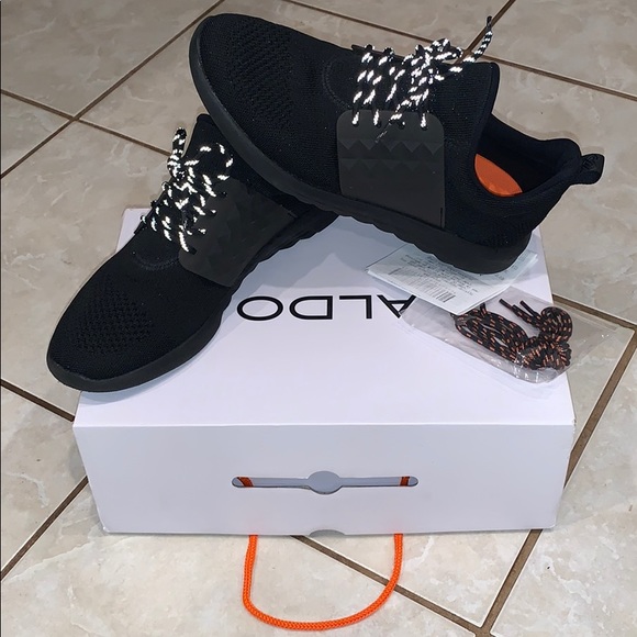 Aldo Shoes - black ALDO SNEAKERS rubber soles, reflective laces